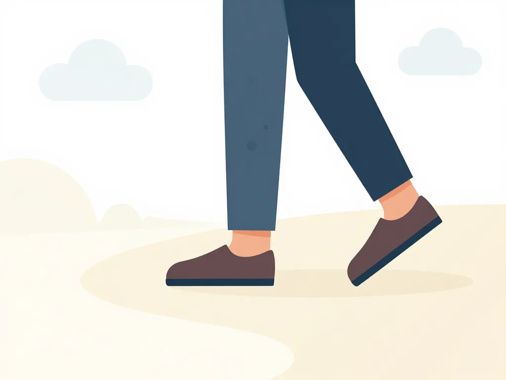 algodystrophie pied : peut-on marcher scène de marche quotidienne