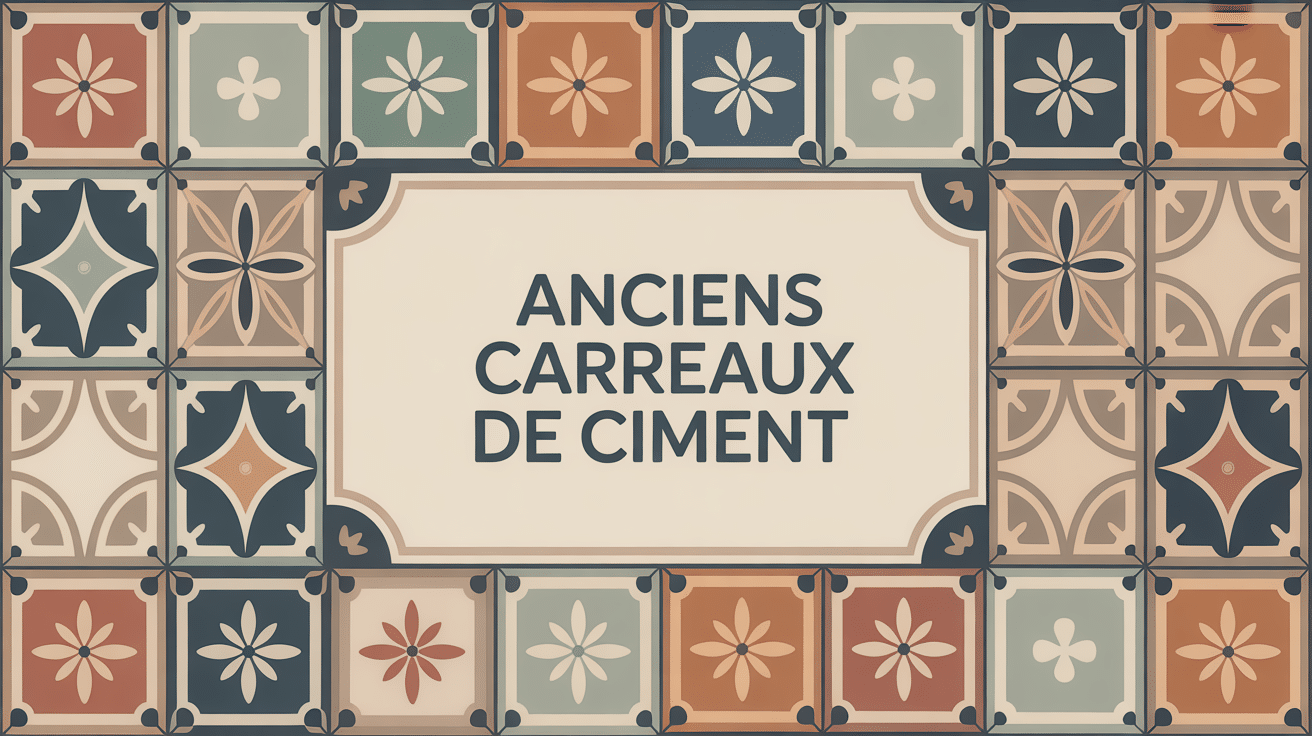 ancien carreaux de ciment motifs artisanaux sol lumineux