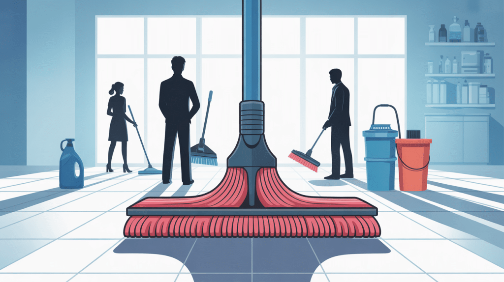 Illustration guide balai professionnel microfibre