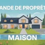 illustration bande de propreté maison autour façade moderne