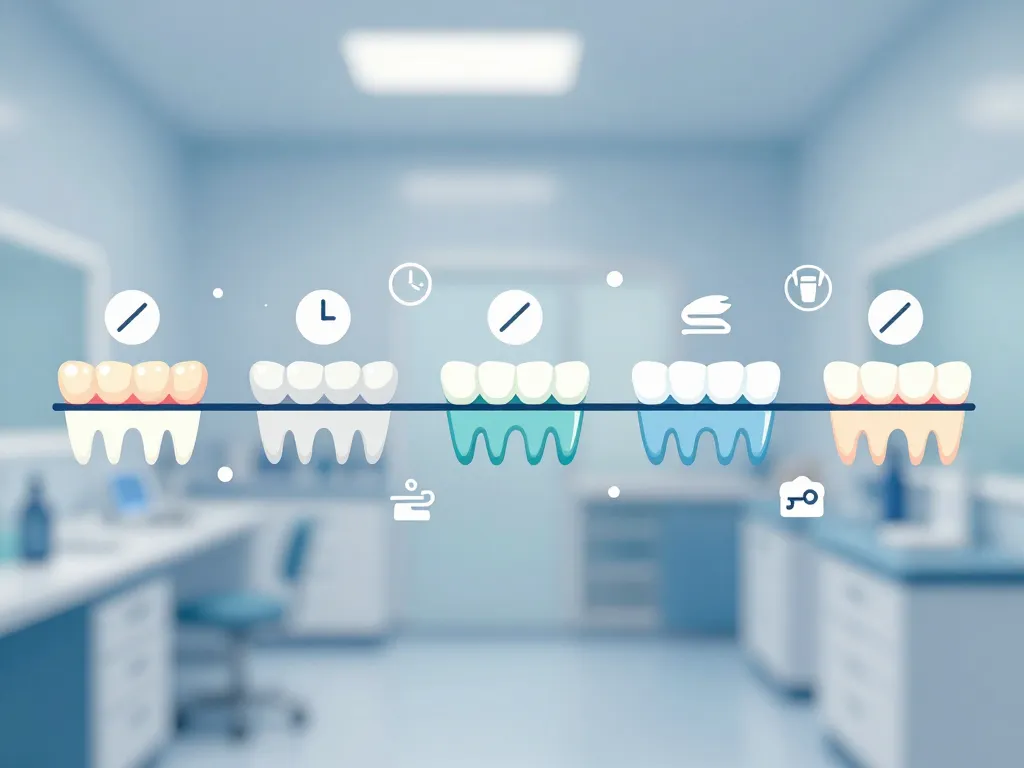 Visuel timeline bridge dentaire collé durée de vie