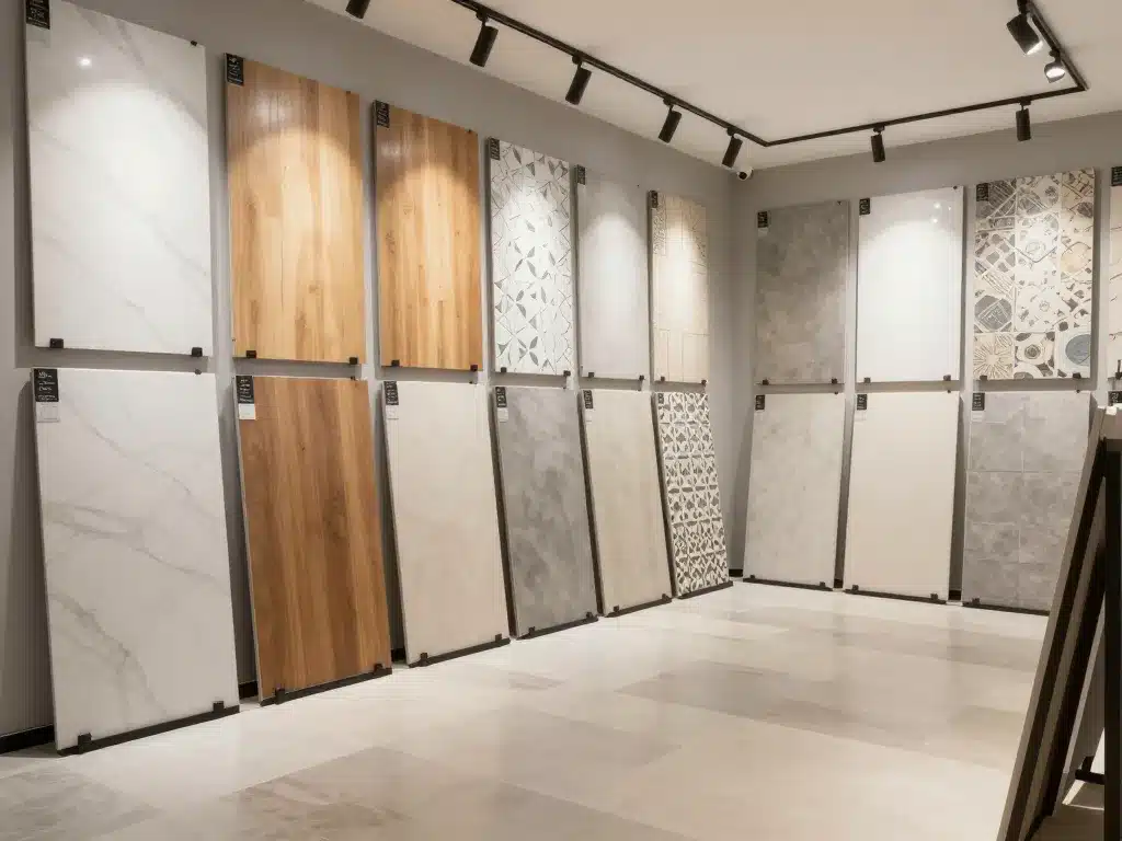 carrelage plan de campagne différents types exposés showroom