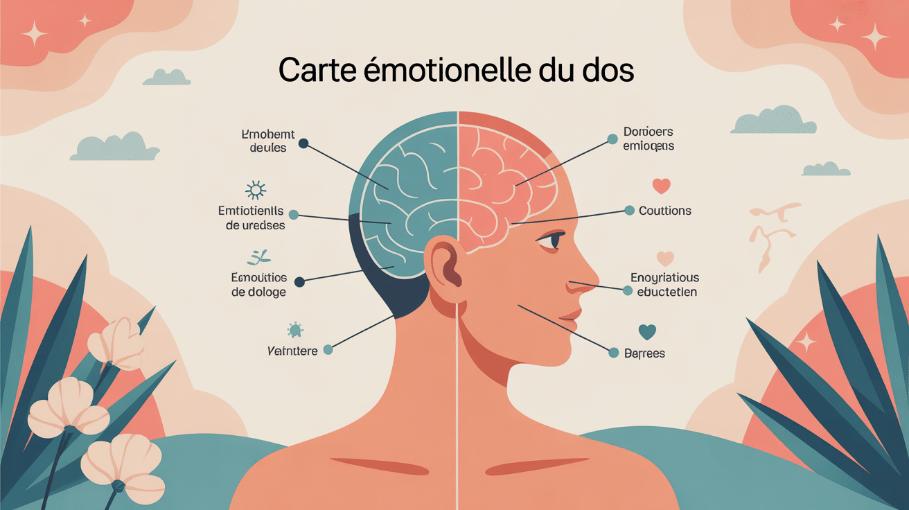 carte émotionnelle du dos vue symbolique