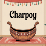 charpoy dans salon contemporain