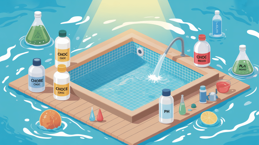 chlore choc et ph moins en même temps entretien piscine