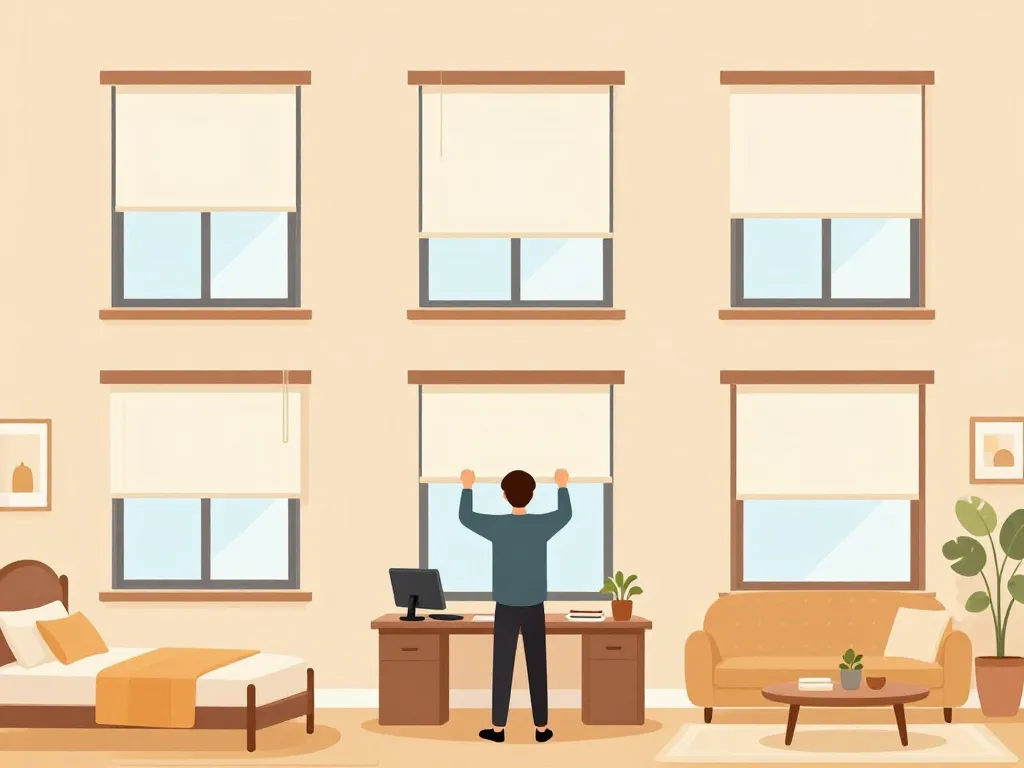 Sélection store occultant toiciel selon fenêtre et pièce