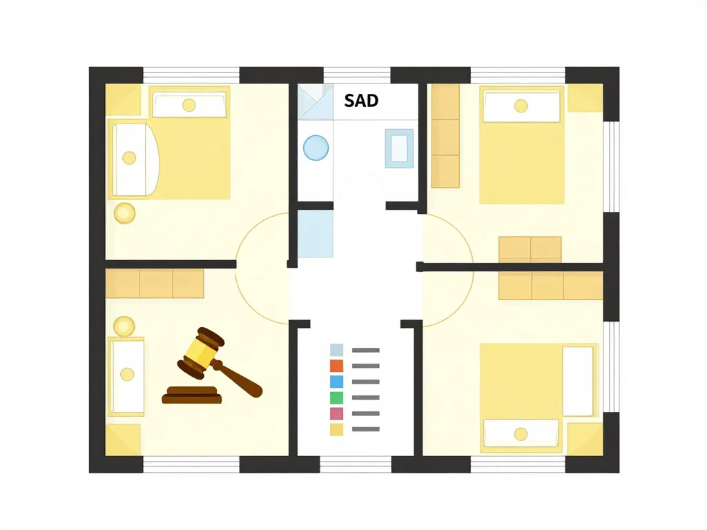 Plan appartement cloison SAD signification impact réglementaire