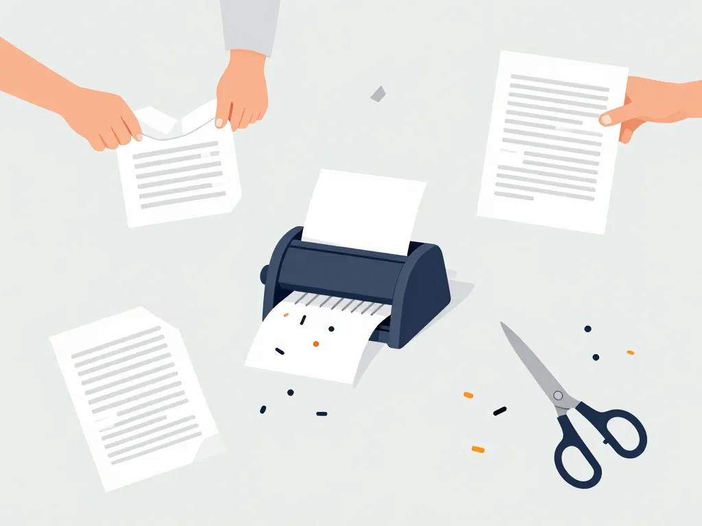 comment détruire des papiers sans les brûler avec destructeur et ciseaux