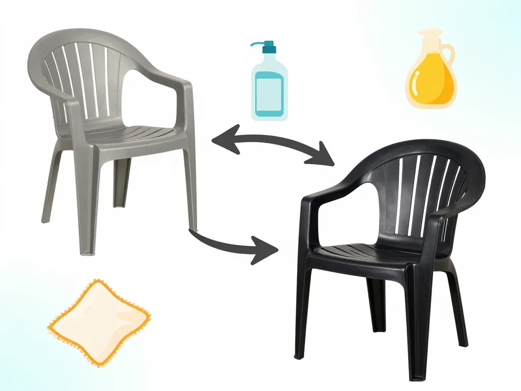 comment raviver un salon de jardin en plastique noir étapes restauration