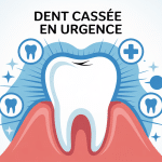 Dent cassée urgence illustration ambiance rassurante