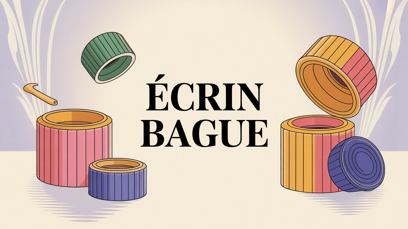Différents écrins bague ouverts avec bagues sur fond raffiné