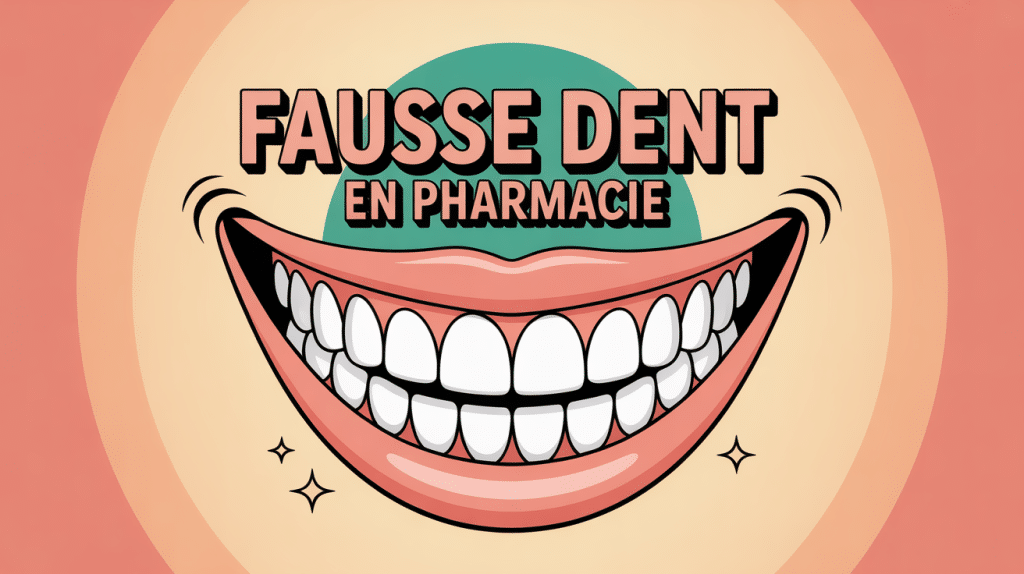 fausse dent en pharmacie illustration sourire pharmacie