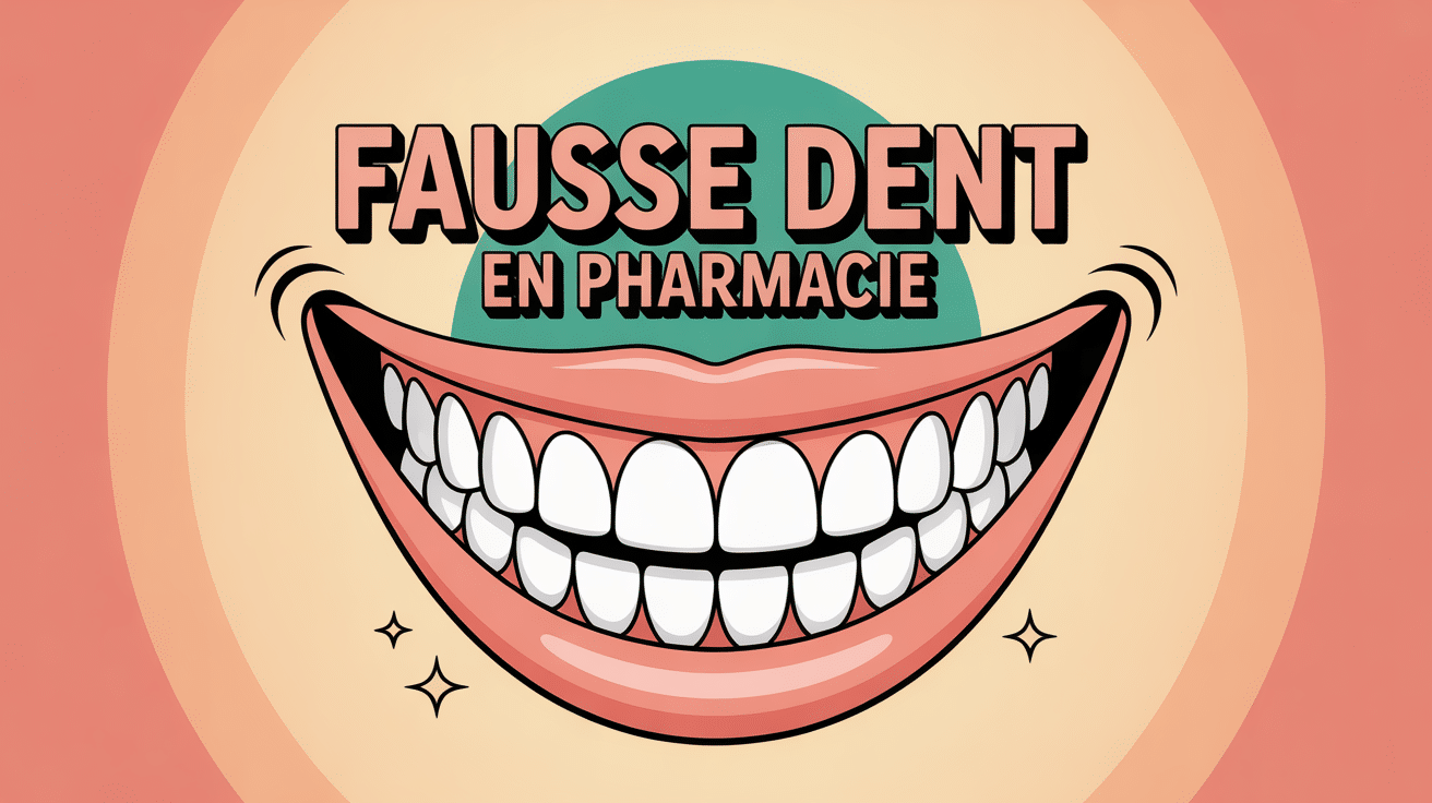 fausse dent en pharmacie illustration sourire pharmacie