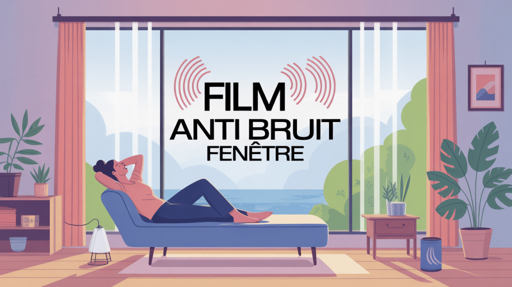 personne détendue intérieure calme film anti bruit fenetre