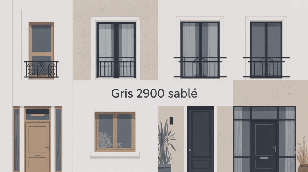 Illustration menuiseries aluminium gris 2900 sablé