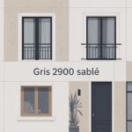 Illustration menuiseries aluminium gris 2900 sablé