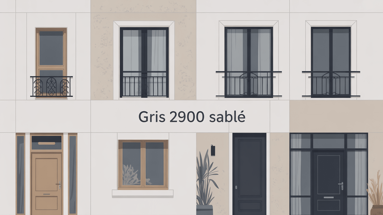 Illustration menuiseries aluminium gris 2900 sablé