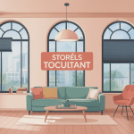 Guide visuel store occultant toiciel sur fenêtres modernes