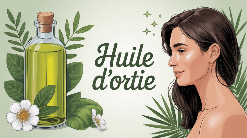 huile d ortie illustration bienfaits cheveux peau cuir chevelu