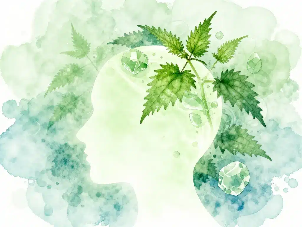 huile d ortie illustration propriétés peau cuir chevelu