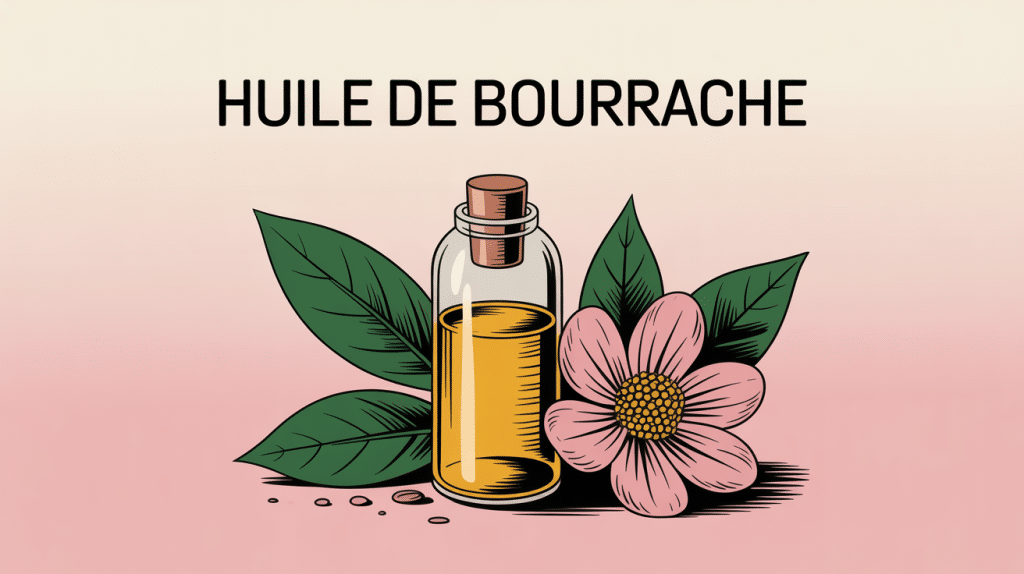 huile de bourrache et prise de poids capsule et fleur stylisées