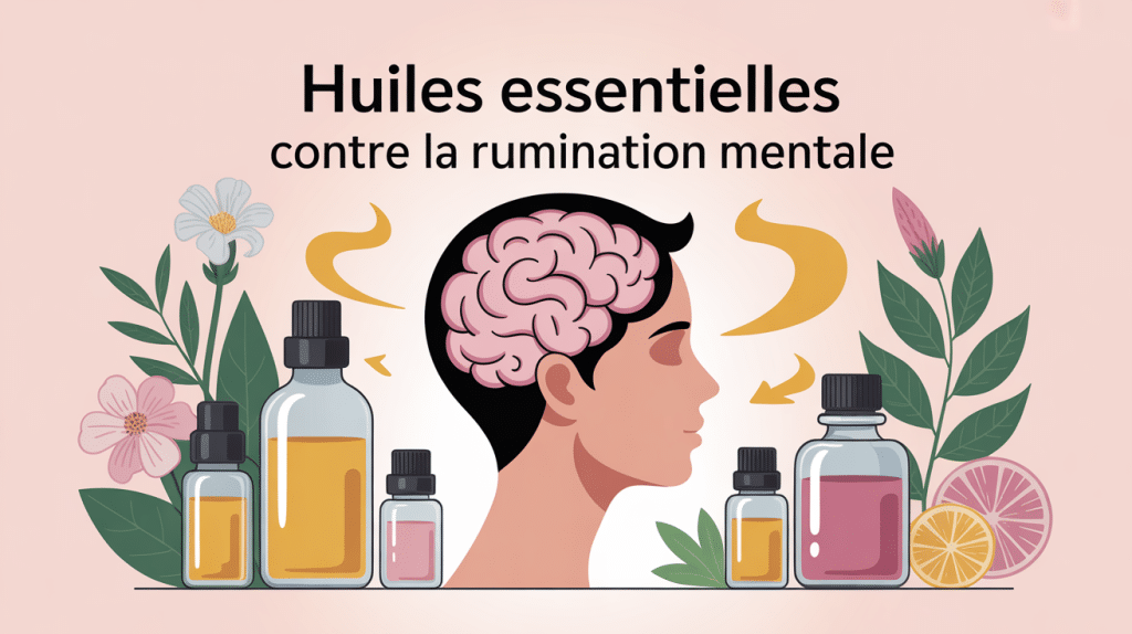huile essentielle contre rumination mentale illustration apaisante
