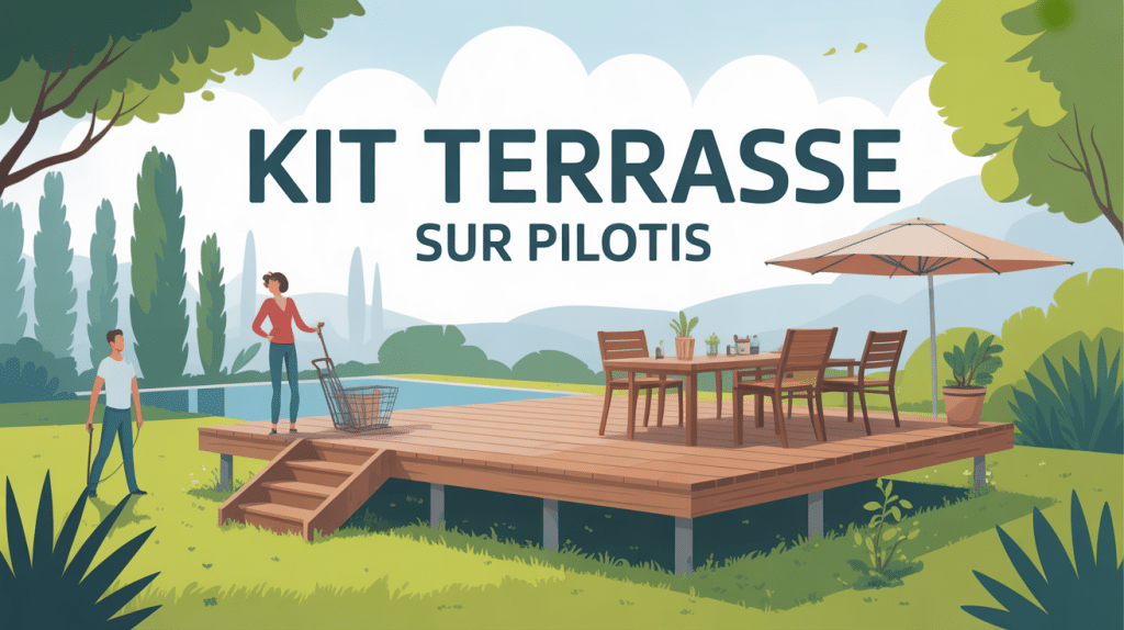 illustration kit terrasse sur pilotis installée