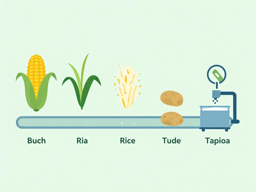 schéma origine maltodextrine halal amidon végétal