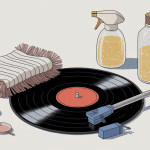 nettoyer vinyle vinaigre blanc accessoires méthode illustration