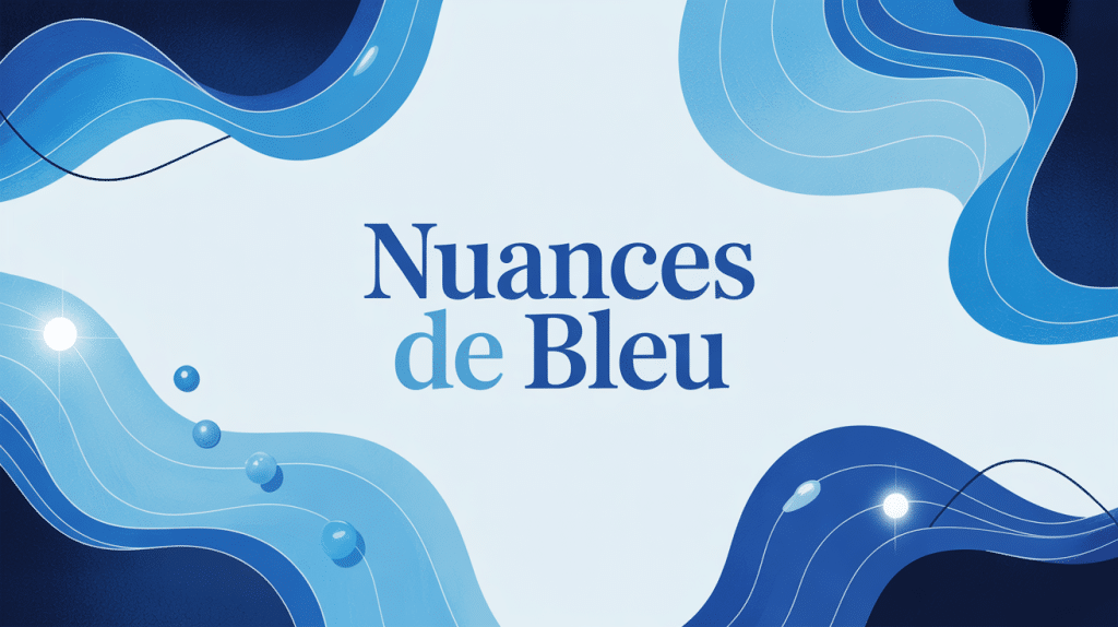 nuances de bleu top 7 éventail illustration moderne
