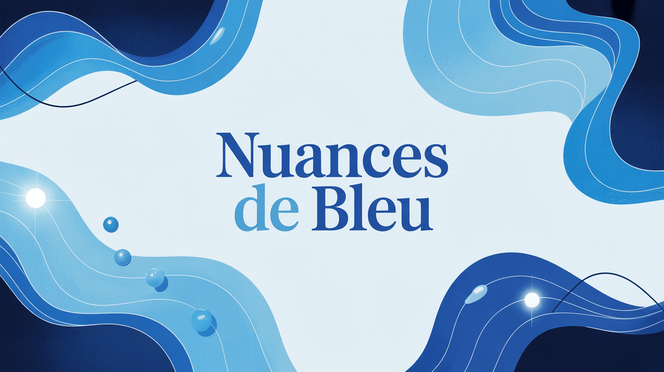 nuances de bleu top 7 éventail illustration moderne