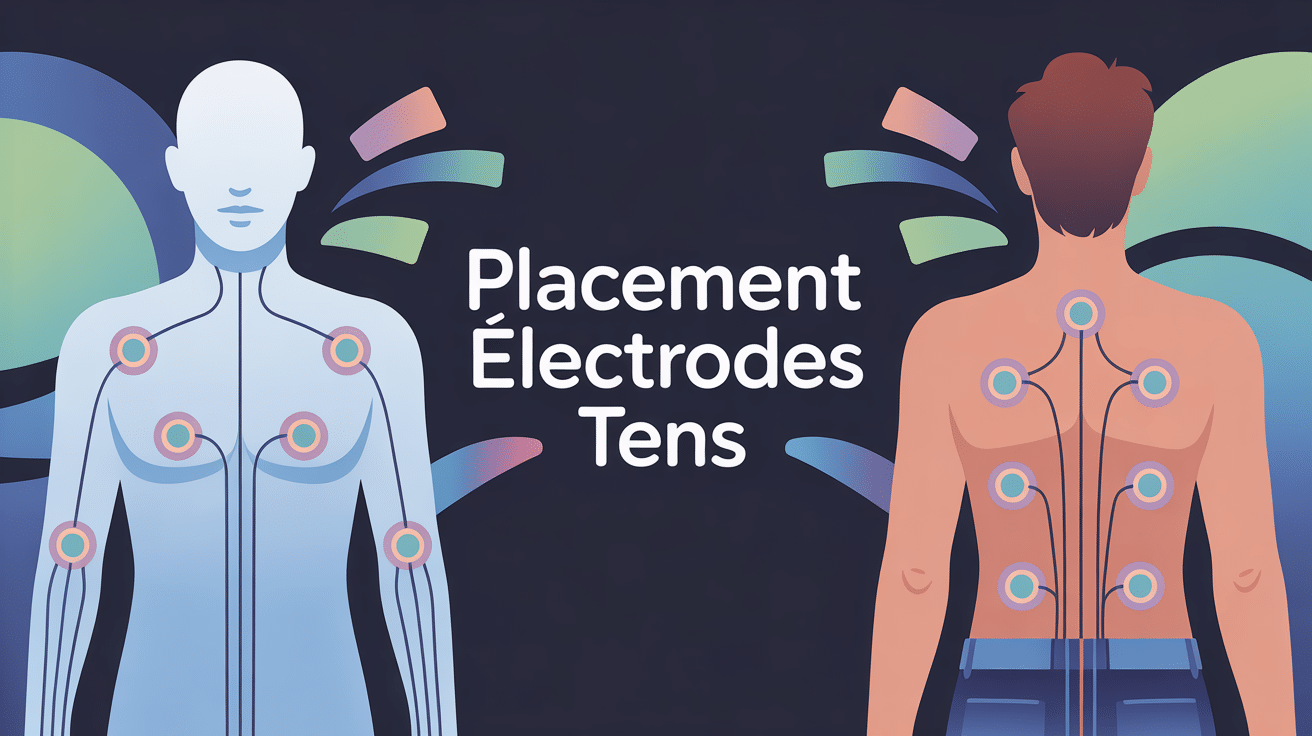 illustration de ou placer les electrodes tens sur le corps