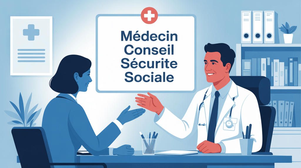 pièges médecin conseil sécurité sociale illustration bureau dossiers médicaux