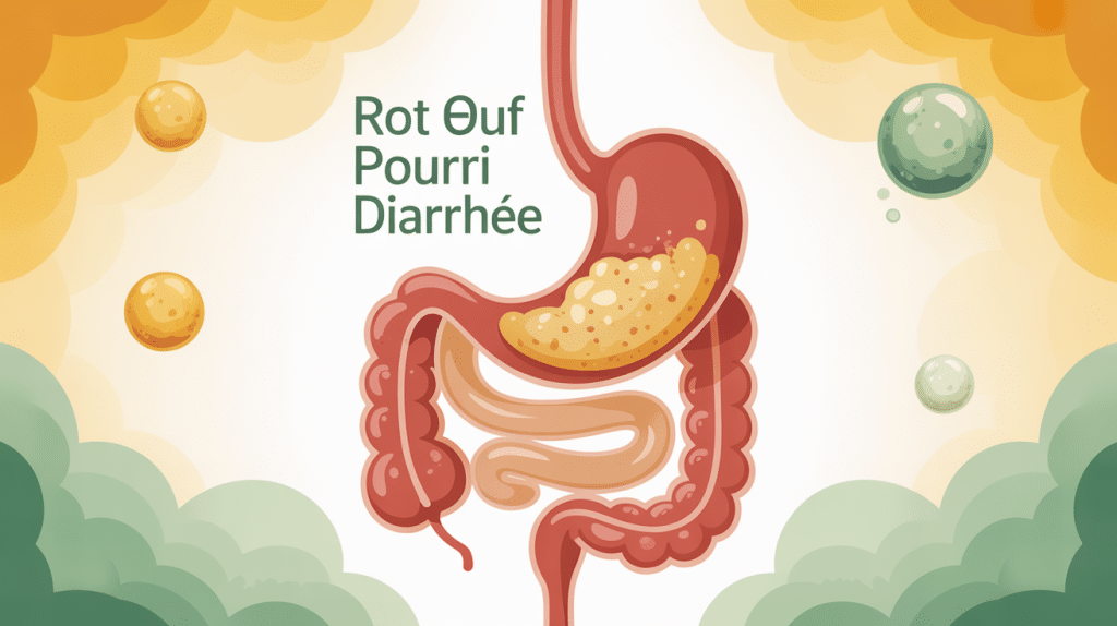 rot œuf pourri puis diarrhée cause graphique du tube digestif