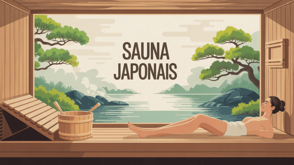 sauna japonais traditionnel bois zen vapeur