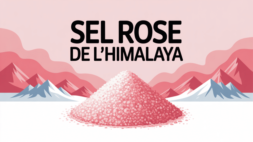 sel rose de l'himalaya danger tas de sel rose sur fond clair