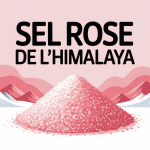 sel rose de l'himalaya danger tas de sel rose sur fond clair