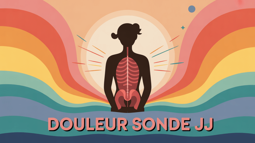 sonde jj douleur insupportable image stylisée lombaire vessie