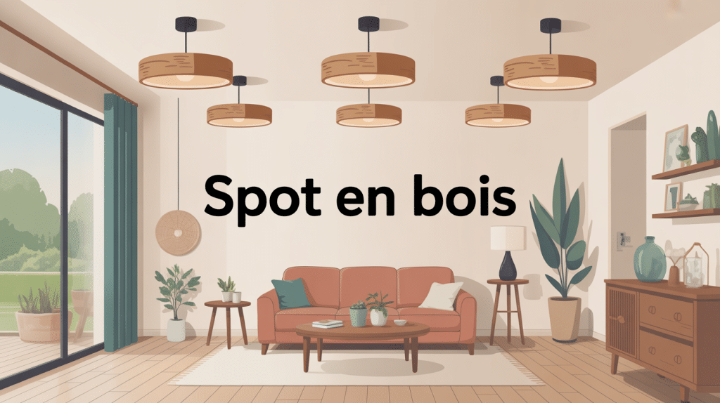 spot en bois plafond ambiance scandinave