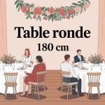 table ronde 180 cm combien de personnes illustration événement