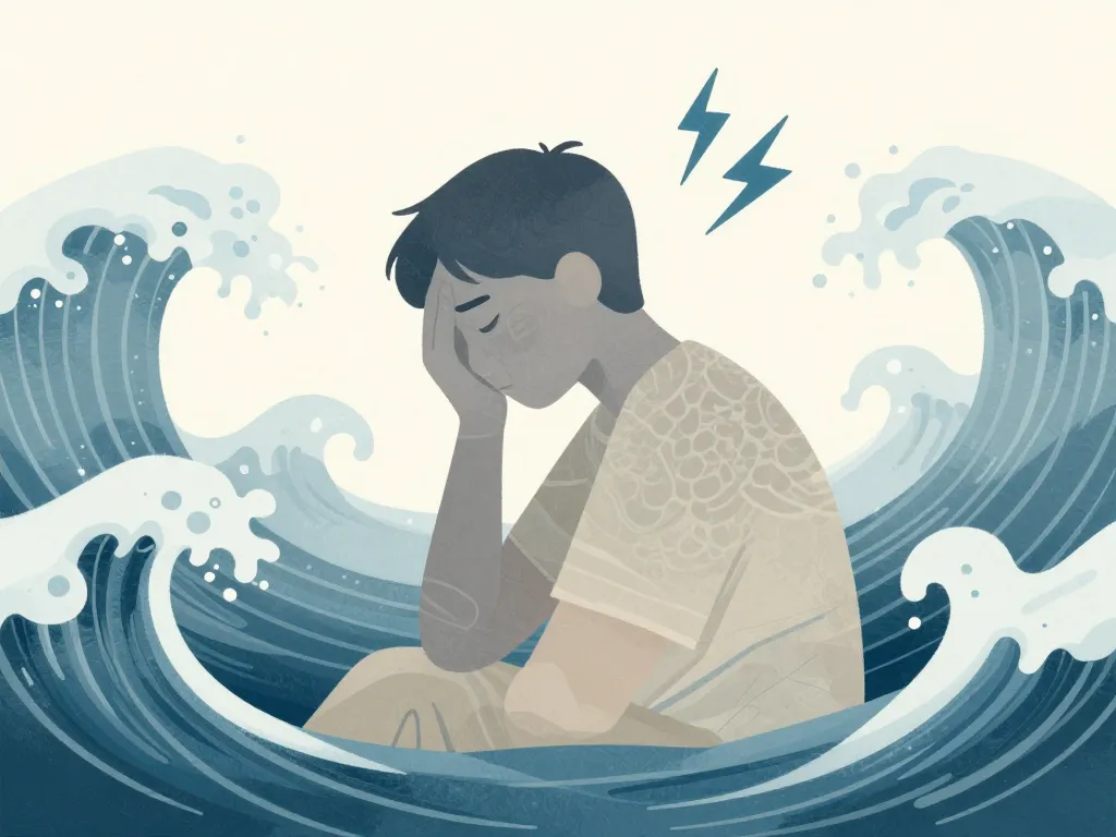 symptômes témoignage manque de magnésium illustration éditoriale