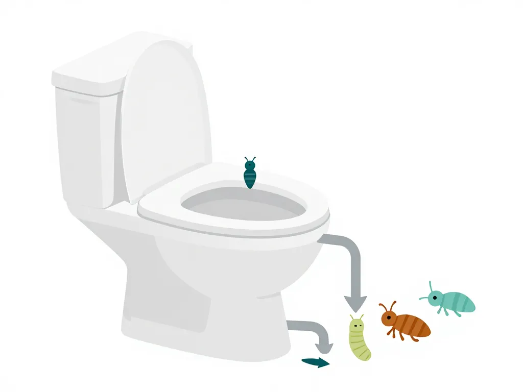 schéma origine vers dans les toilettes