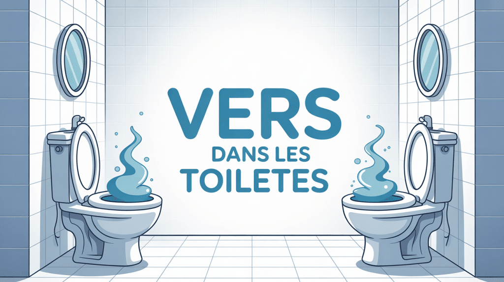 illustration vers dans les toilettes ambiance rassurante