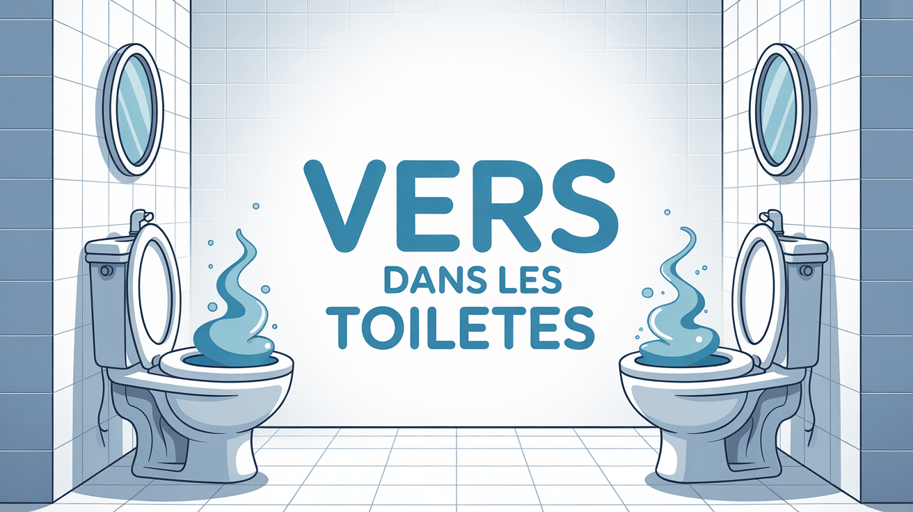 illustration vers dans les toilettes ambiance rassurante