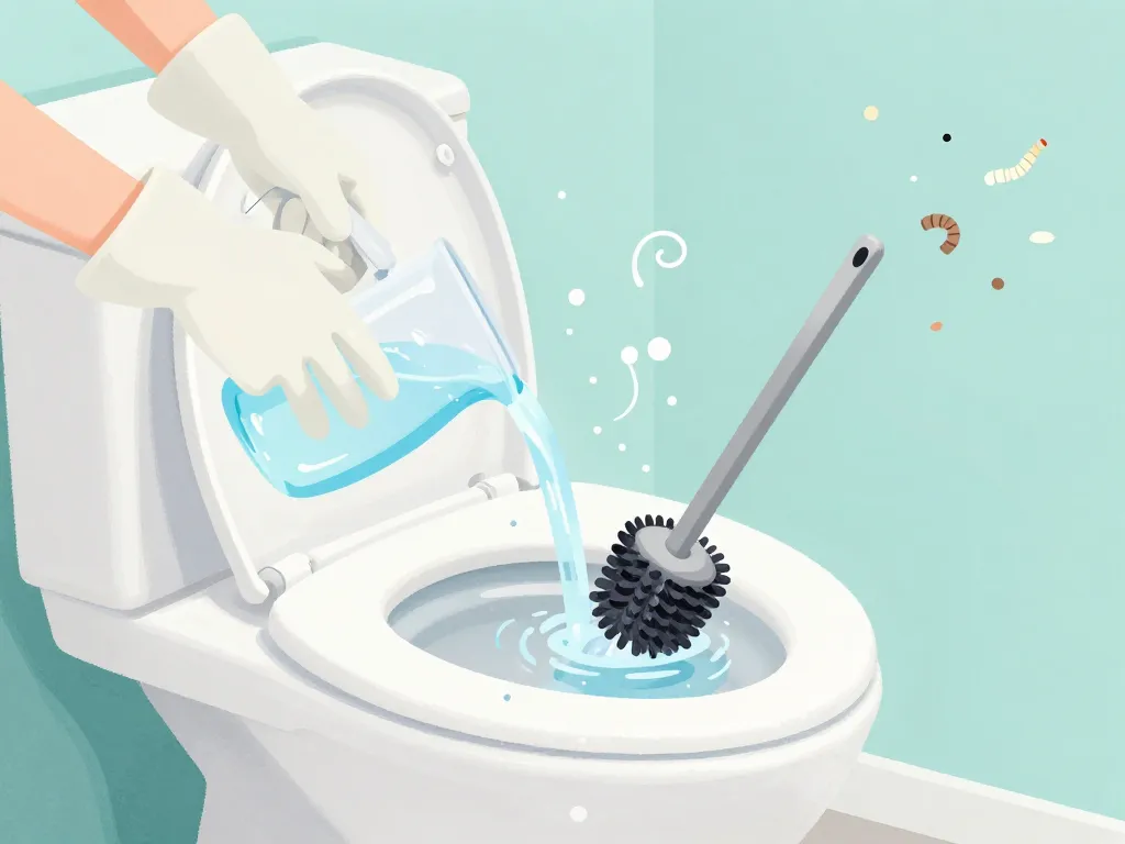 nettoyage vers dans les toilettes illustration