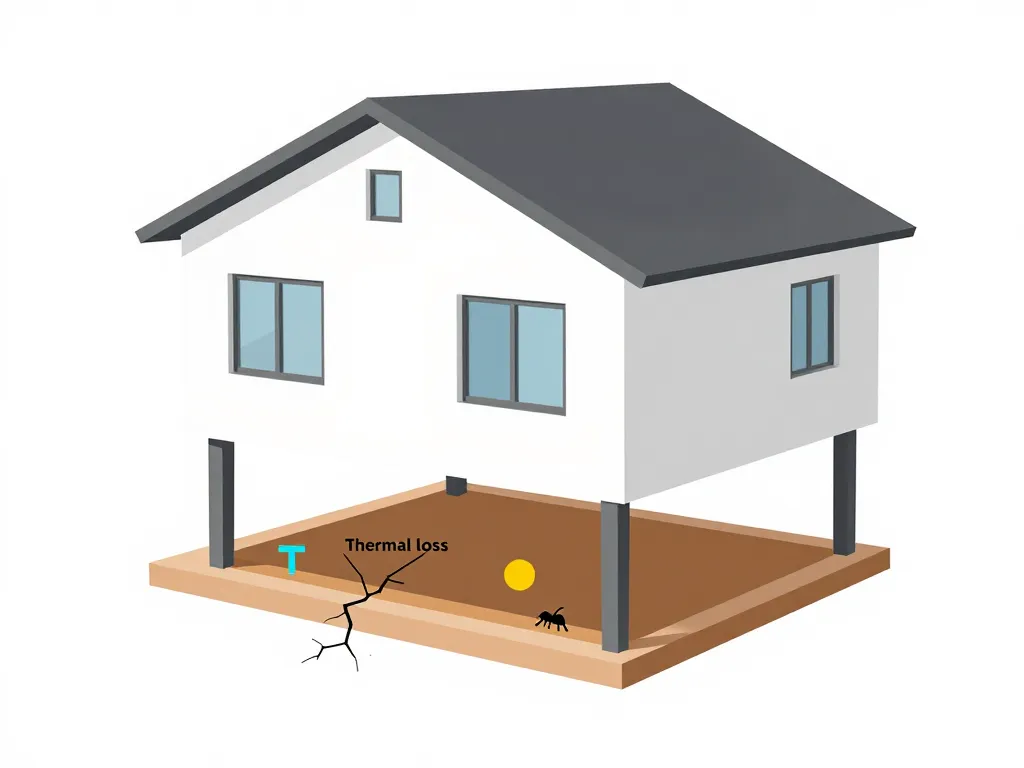 vide sanitaire inconvénients schéma humidité fissures pestes