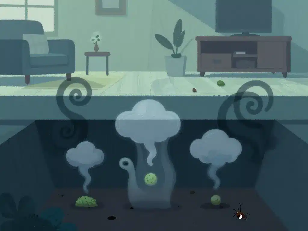 vide sanitaire inconvénients dangers air humidité moisissures