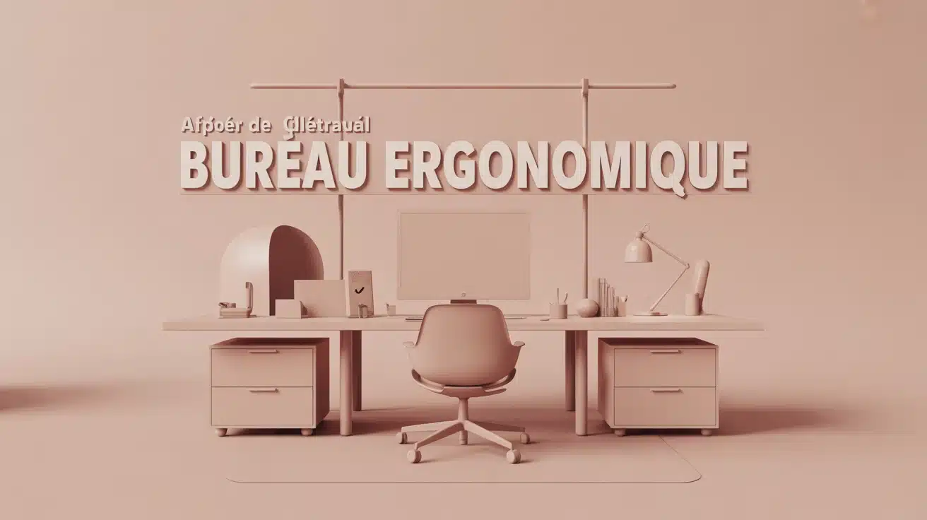 bureau ergonomique pour télétravail, poste sain