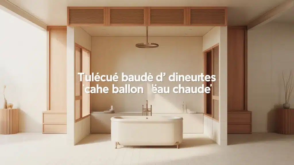 Cache ballon d'eau chaude intégré, décor mural ventilé