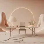 Décoration de bureau zen avec plantes dépolluantes et bureau apaisant